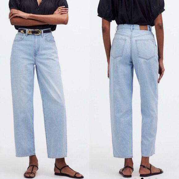 MADEWELL Wide Leg Crop Jeans Women 23 Perfect Vintage High Rise Cotton NQ158 - Picture 1 of 16